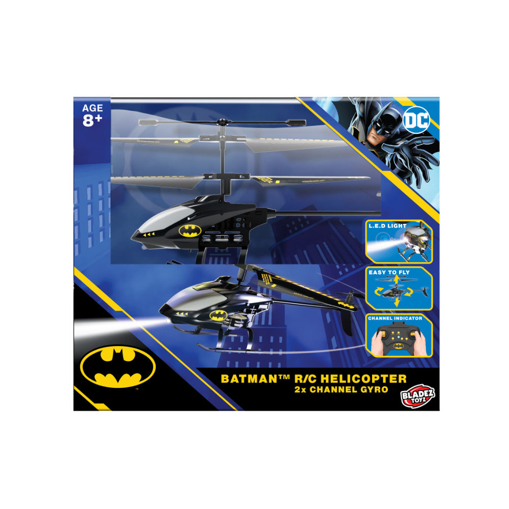 Bladez Toyz DC Batman Batman 2 Channel Gyro RC Helicopter Black, 8+ years