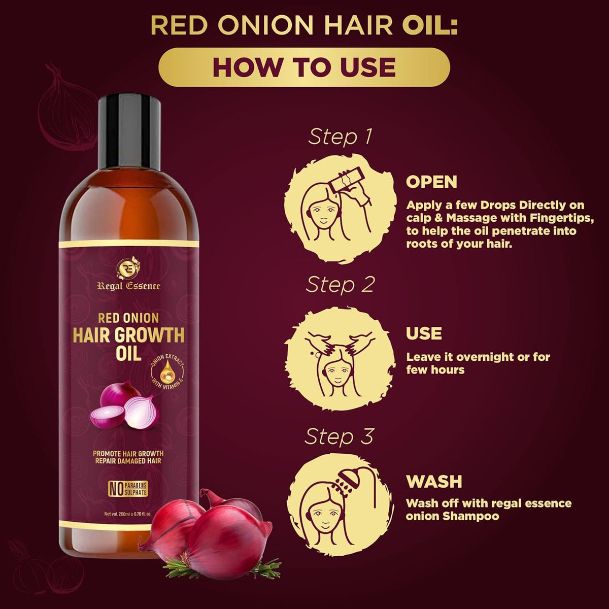 Vedapure regal essense Red Onion Hair Growth oil 200 ml