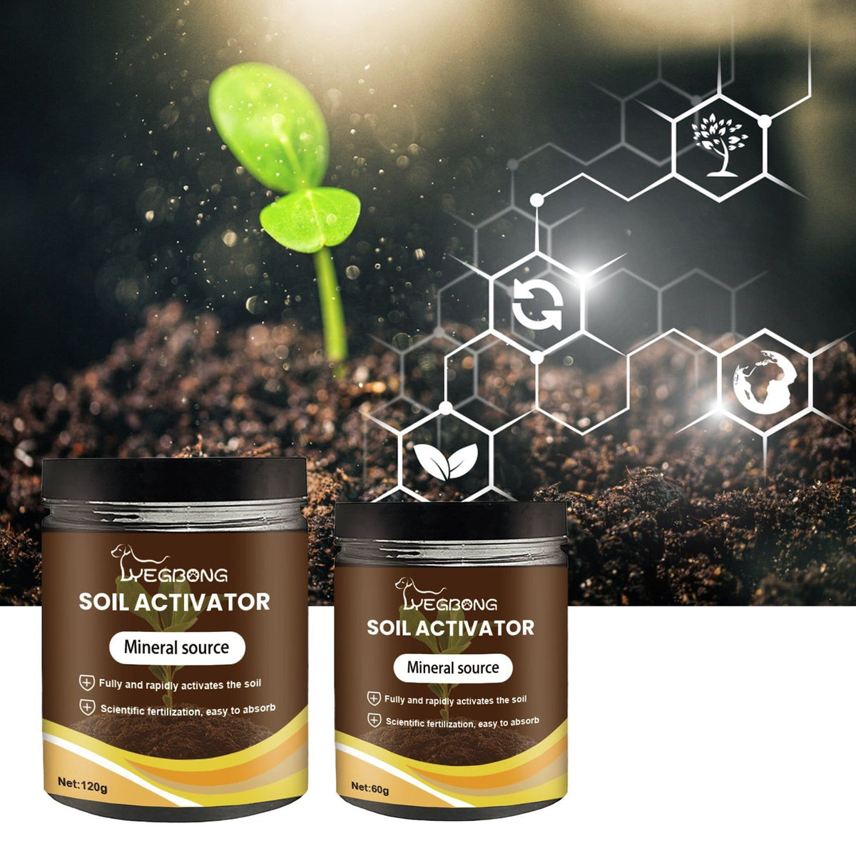 Boost Plant Growth and Rooting with Organic Soil Activator, Prevent Soil Compaction ,120g
