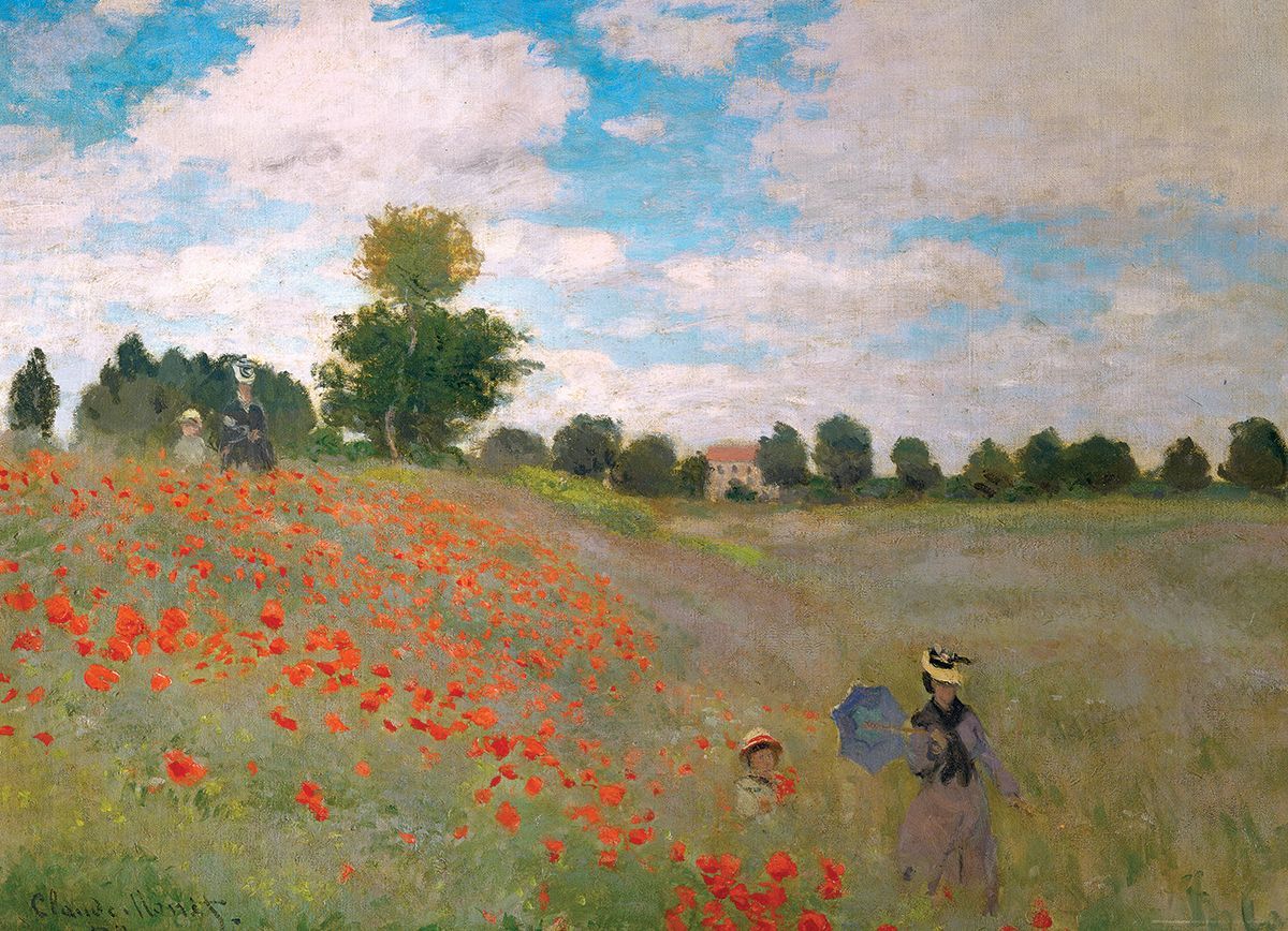 The Poppy Field By Claude Monet 1000 Pieces Puzzle