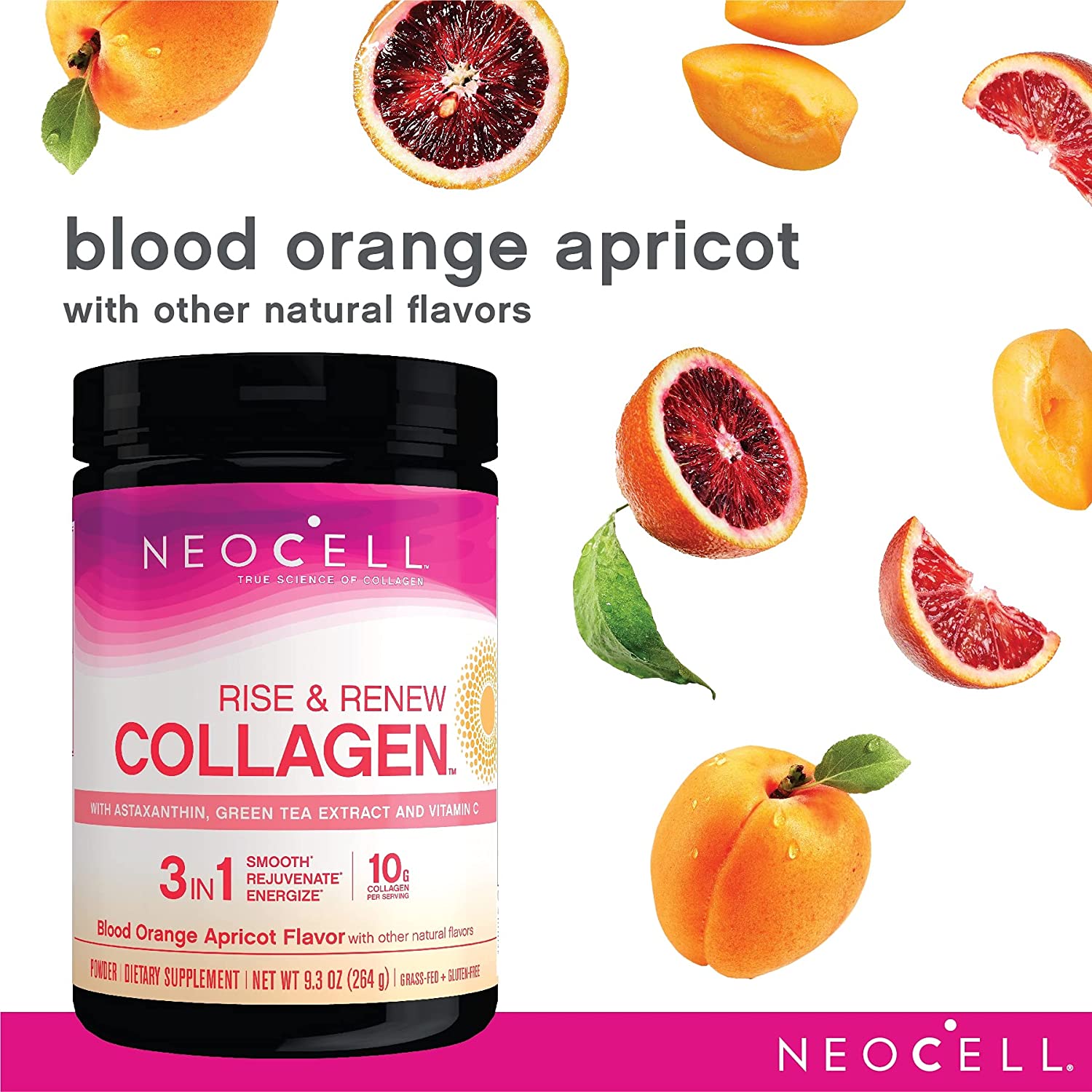 NEOCELL Rise and Renew Collagen with Astaxanthin, Green Tea Extract and Vitamin C, 264g