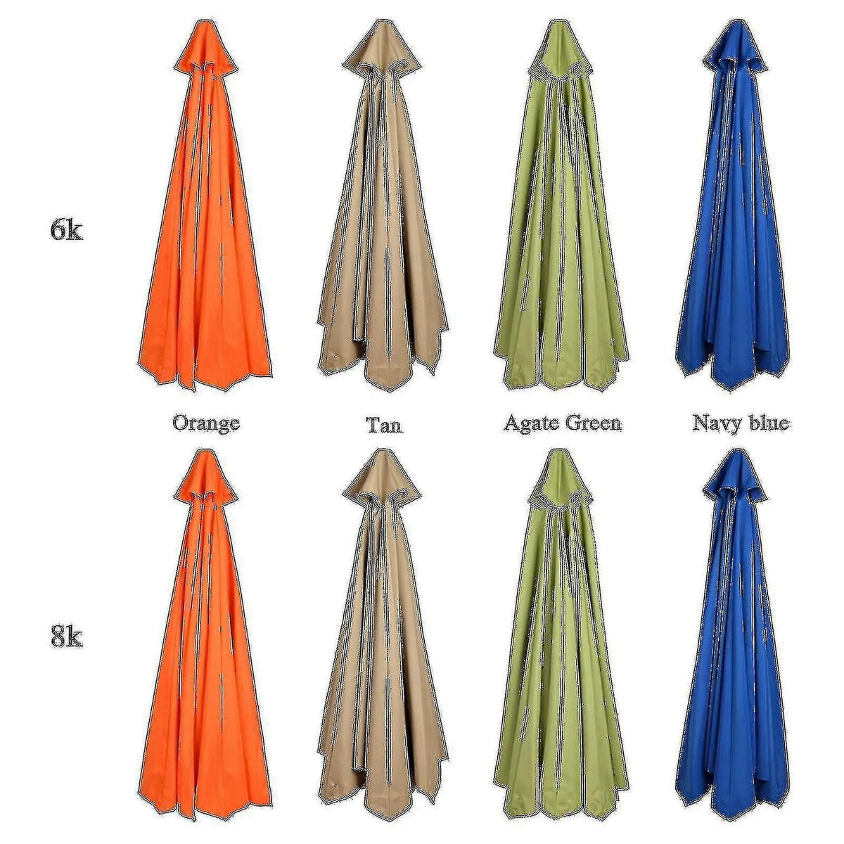 Best Seller Replacement Fabric Garden Parasol Canopy Cover For 3m 6/8 Arm Patio Sun Umbrella 50% Offer - Yx zxin