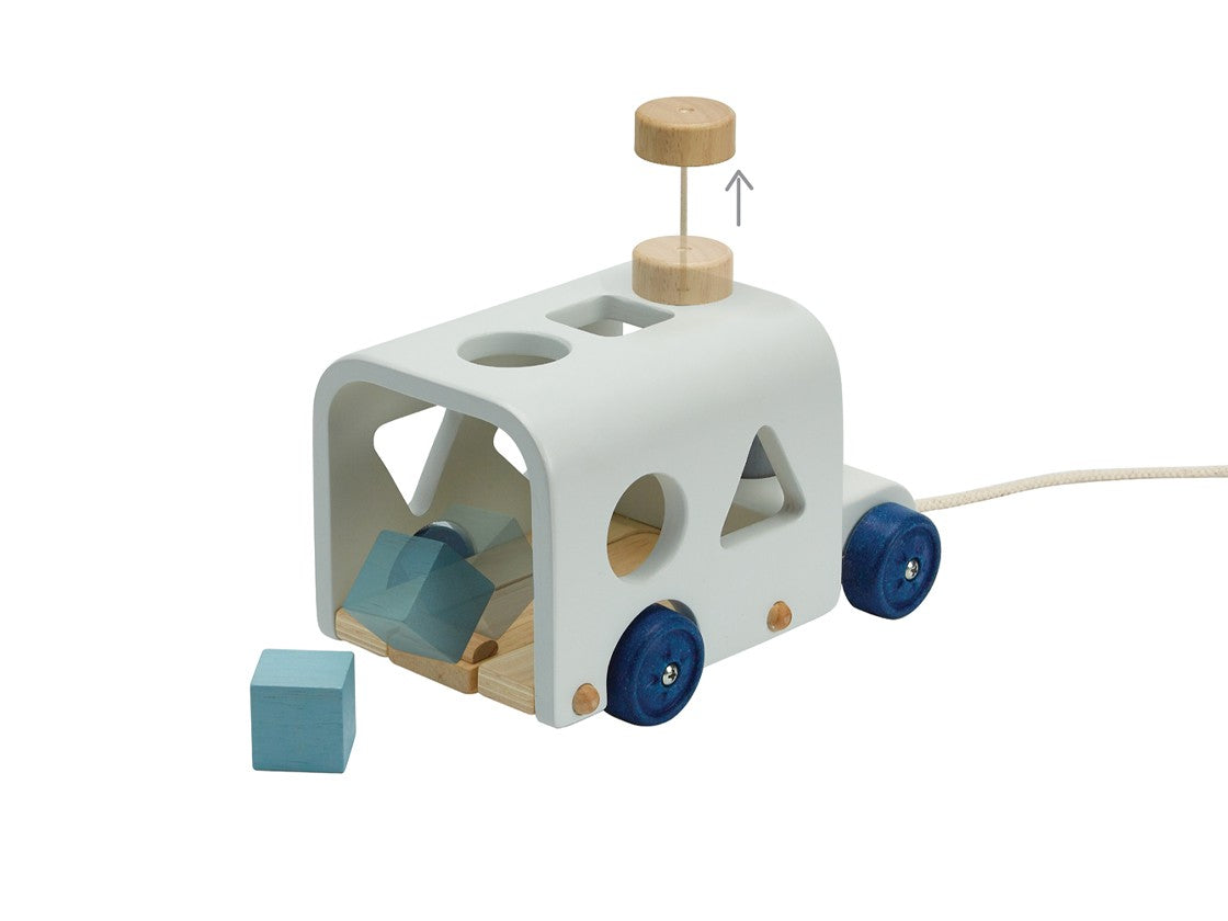 PlanToys Sorting Bus — Orchard | Wooden Shape Sorter