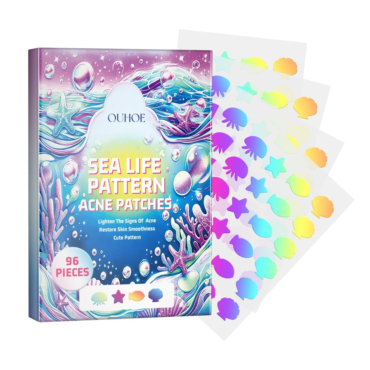 Reduce Acne Fast, Cute Color Pimple Patches, Clear Skin, Blemish Concealer ,96pcs
