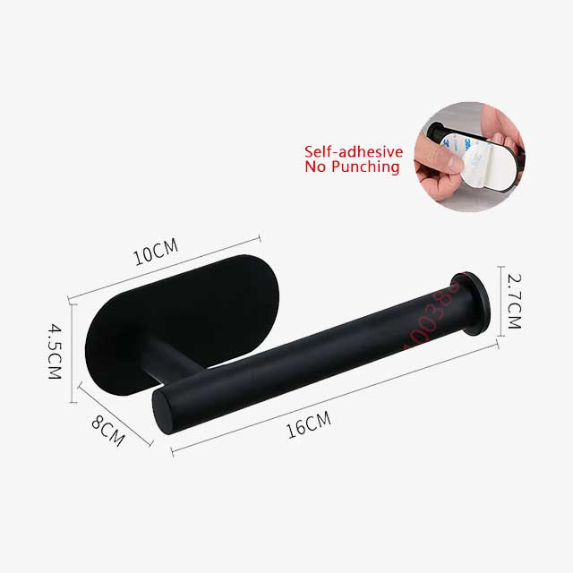 Wall Mount Toilet Towel Paper Holder - Space-Saving Bathroom Storage Organizer