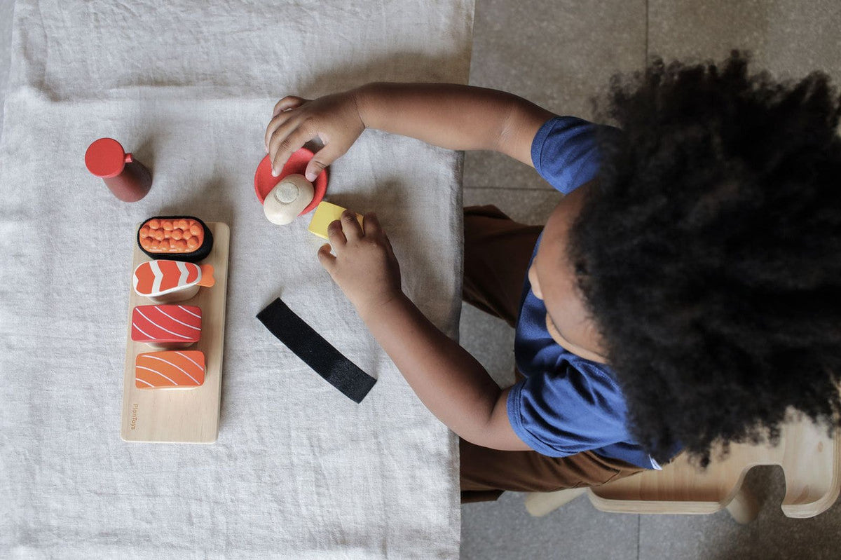 PlanToys Sushi Set — Wooden Pretend Play Food Set