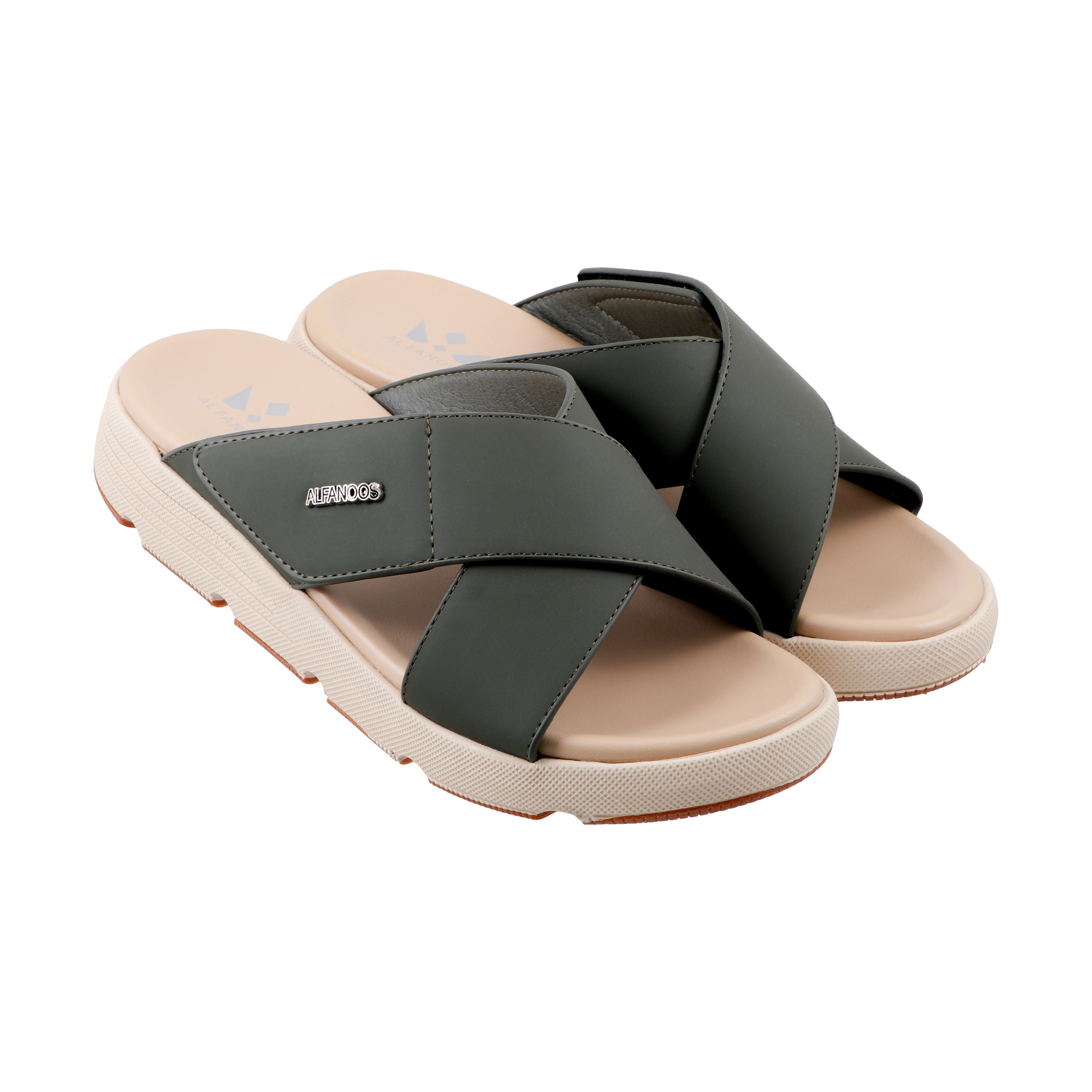 AL FANOOS Men's Medicated Sandals with Microfiber Upper, PU Foam Insole & EVA-TPR Sole