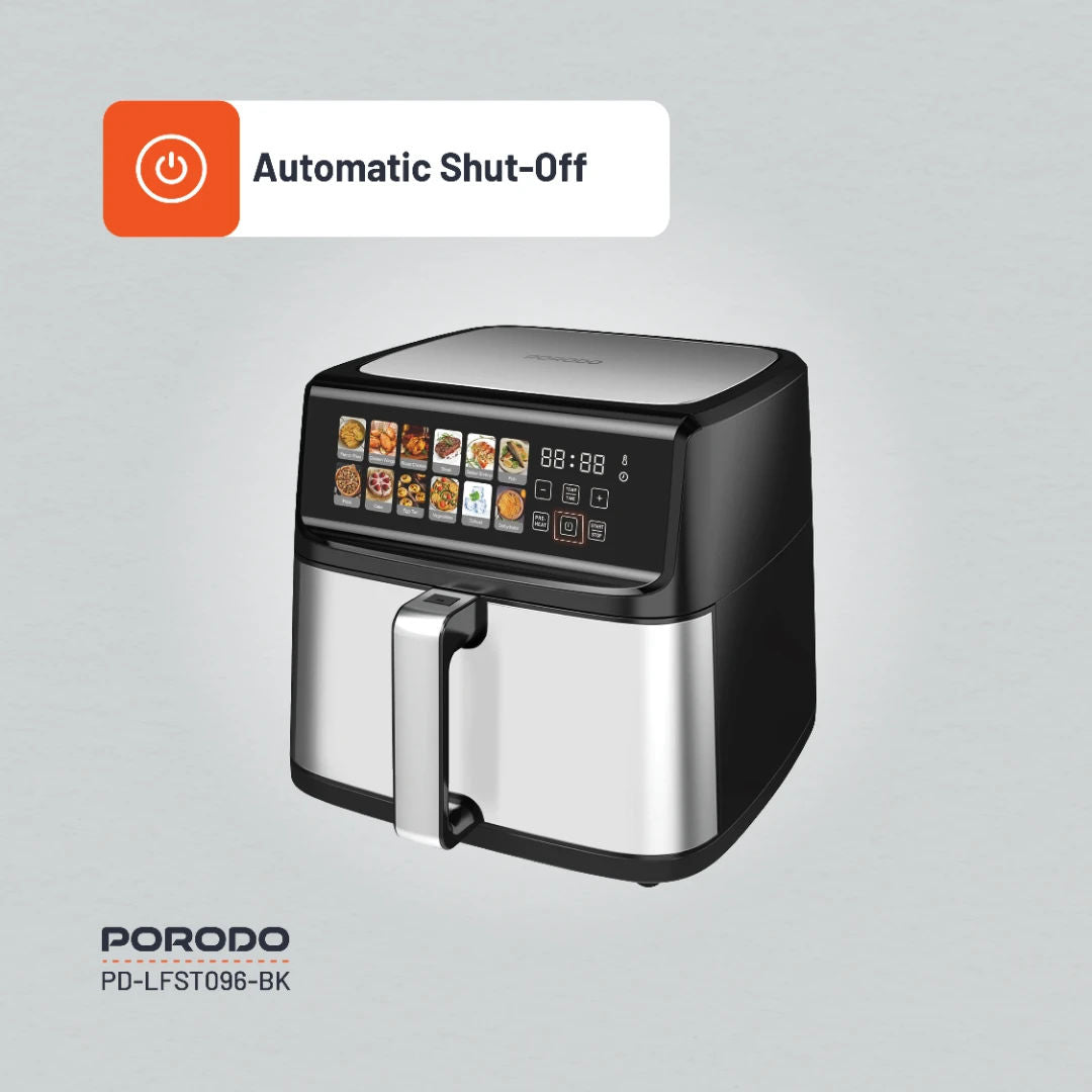 Porodo Lifestyle Large Capacity Air Fryer, 11L Capacity, Black