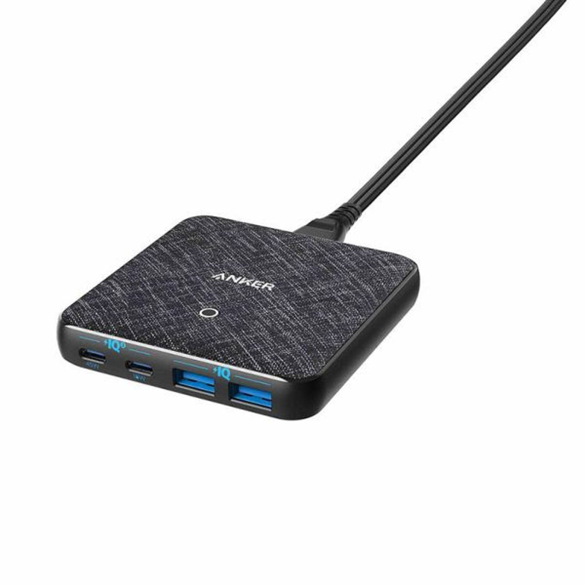 Anker Power Port Atom III Slim 63W 4-Port Charger, Black