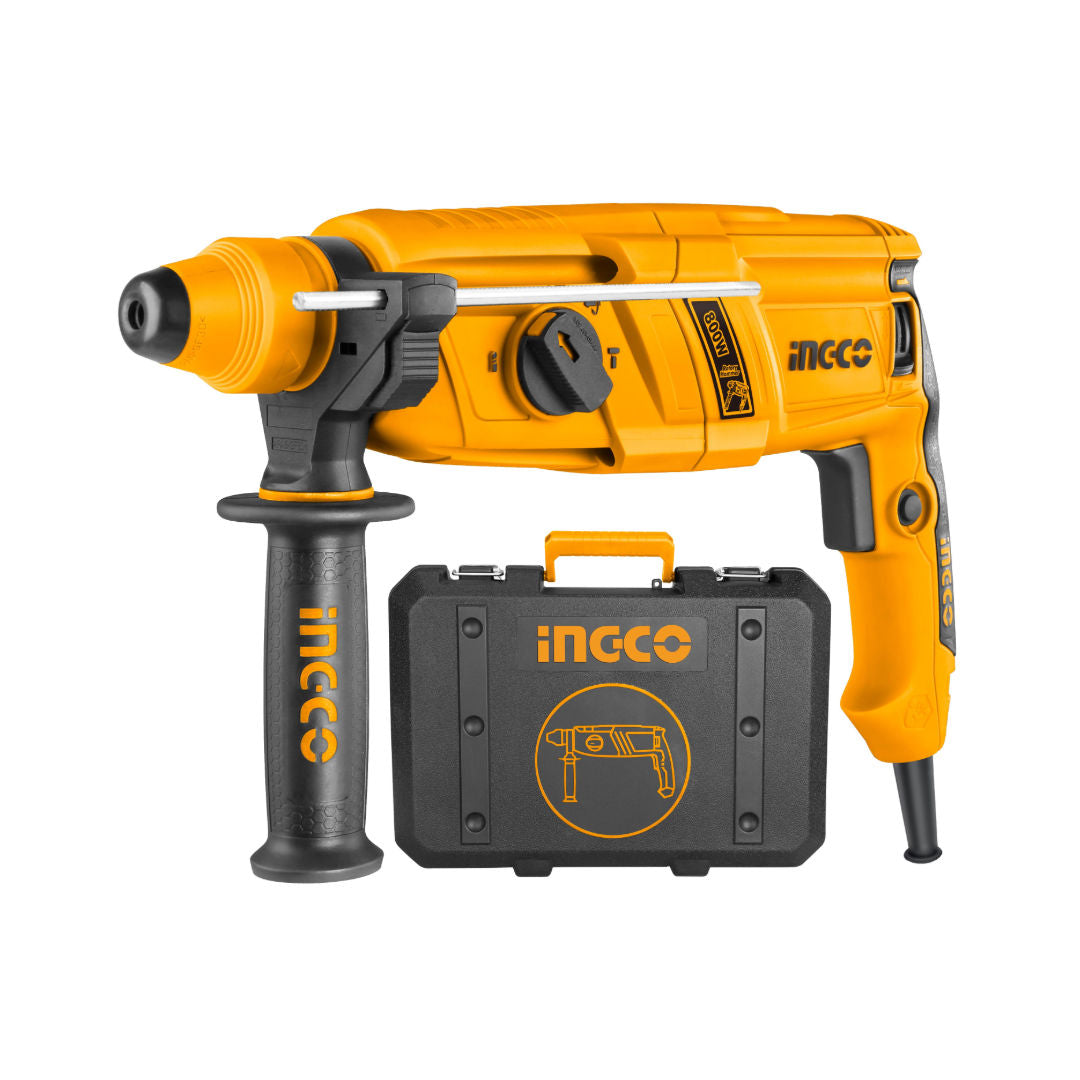 INGCO Rotary Hammer, 220–240V, 800W, 0–1100rpm, 0–4000bpm