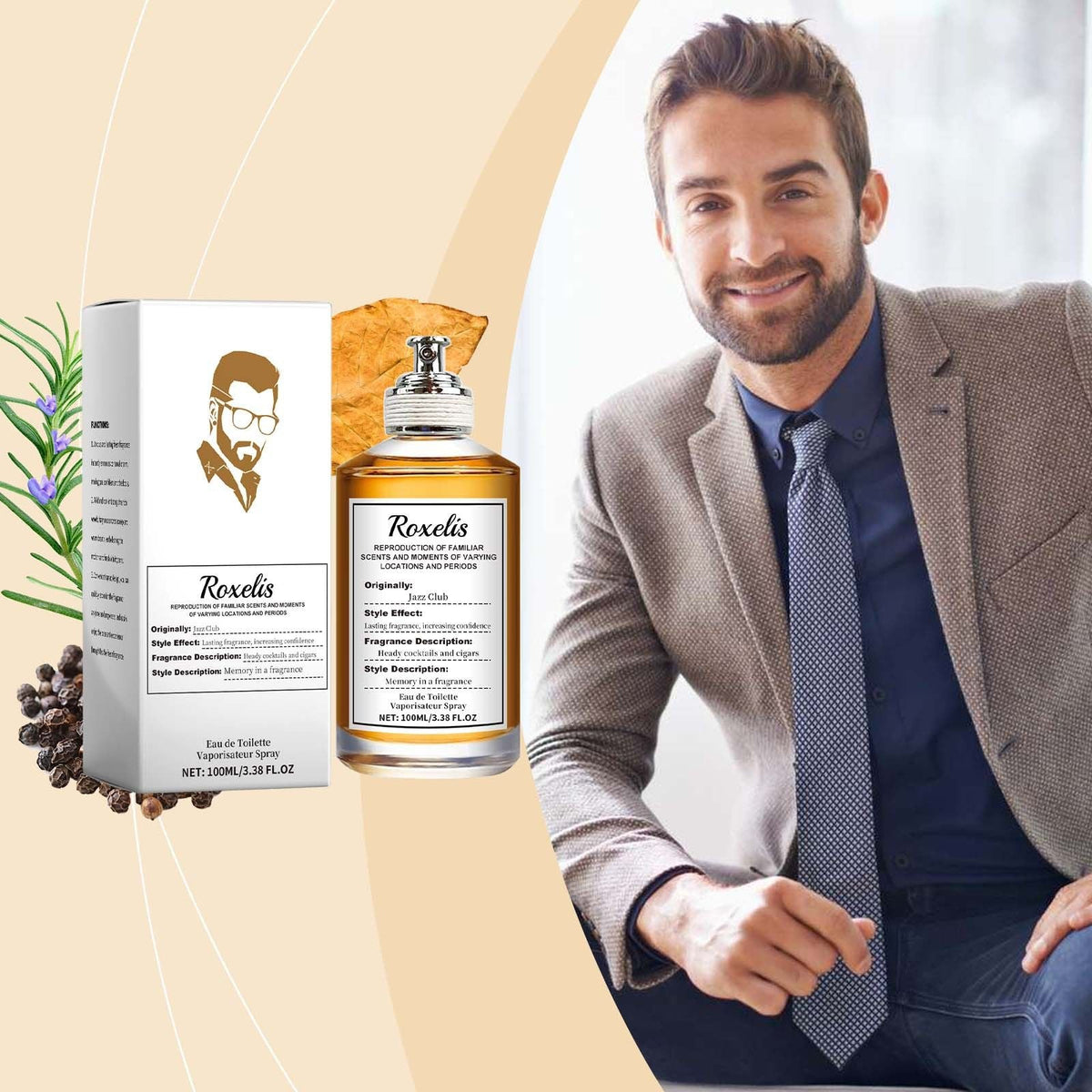 100ml Tobacco Cologne with Warm Woody and Long Wear