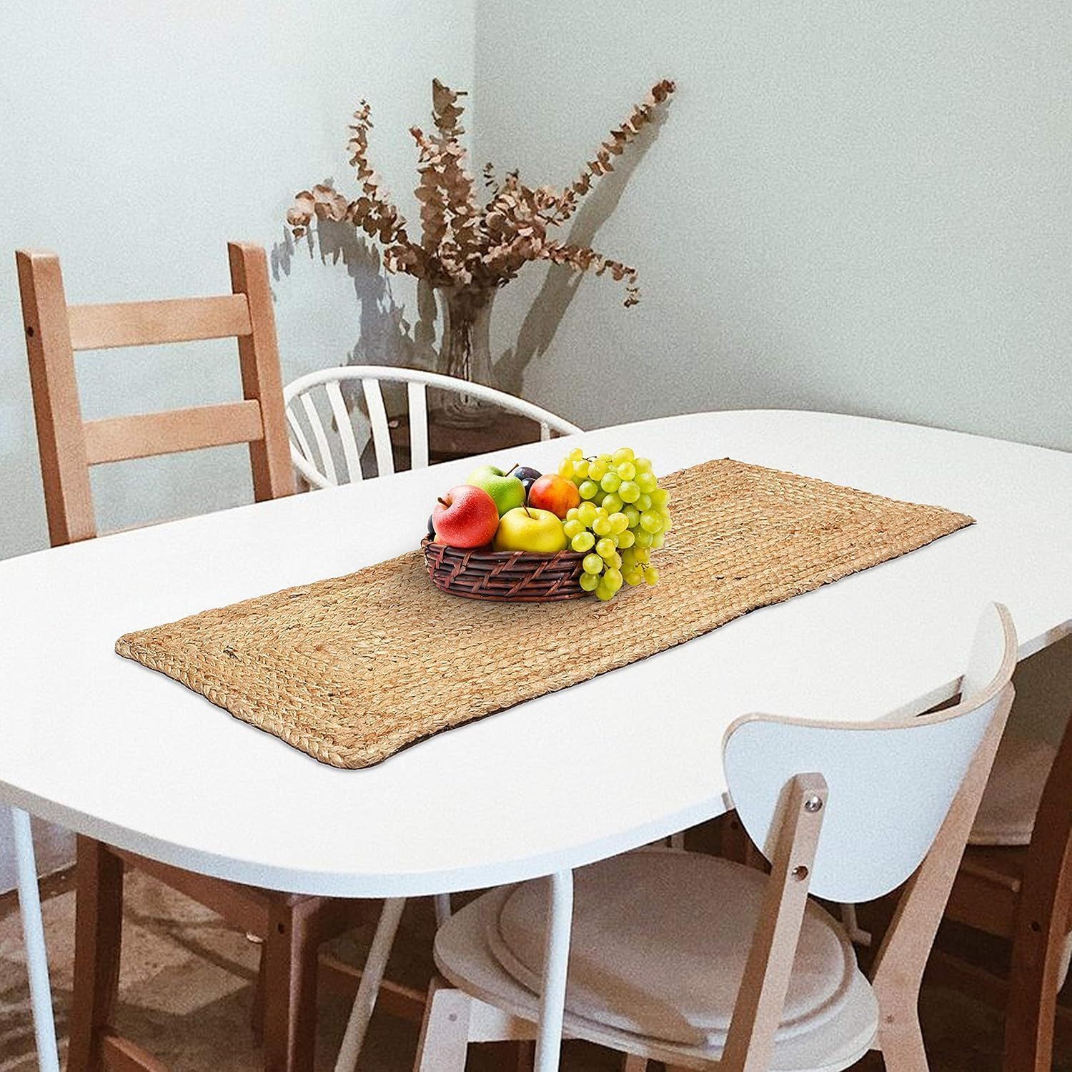 AIESY®- Reversible Jute Braided Eco-Friendly Table Runner