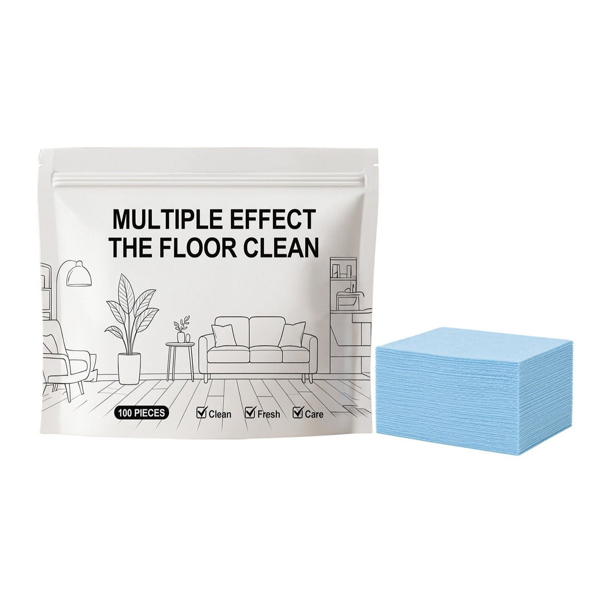 100Pcs Scented Floor Cleaning Pads, Multipurpose Hardwood Ceramic Tile Stain Remover Cleaner Sheets