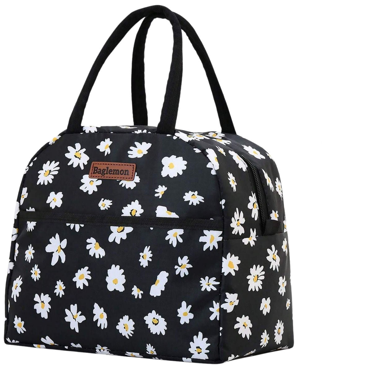 Daisy Print Insulated Lunch Bag Thermal Cooler Tote
