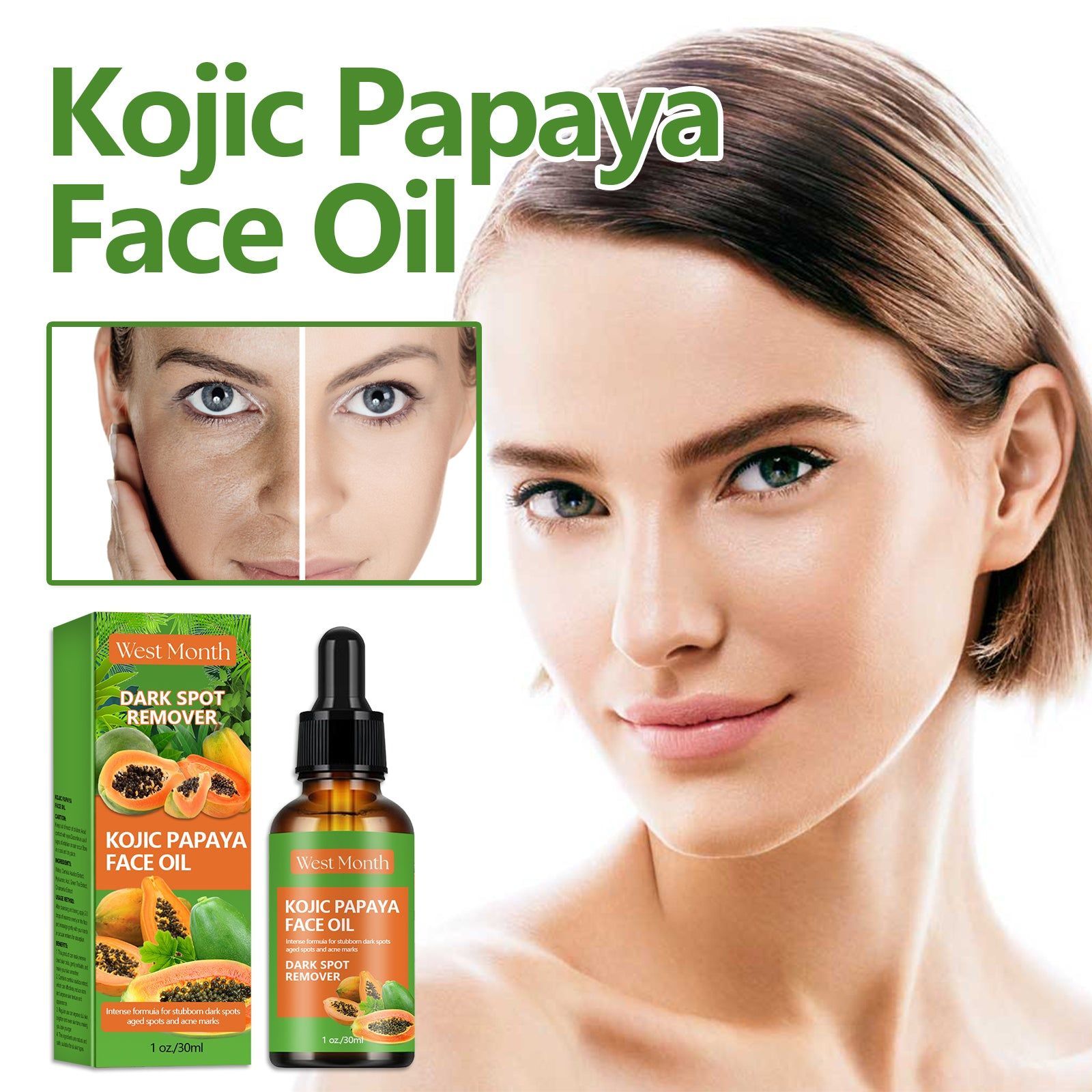 Revitalize Skin with Papaya Acid Face Essence, Deep Moisturizing, Brightening, Collagen, Ceramide ,30ml