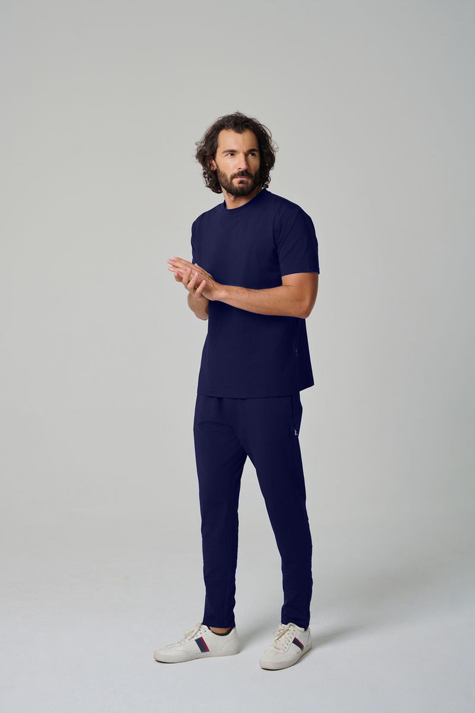 Regular Fit Men Pants -  Navy Blue