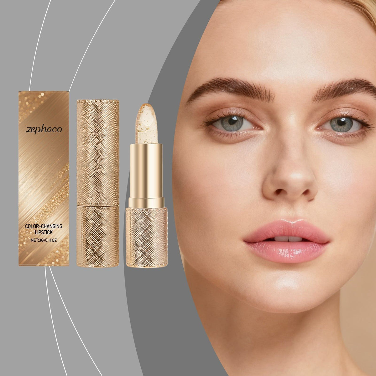 Color-Changing Lipstick, Hydrating Lip Care, Natural Water Glow, Moisturizing Lip Balm ,3g