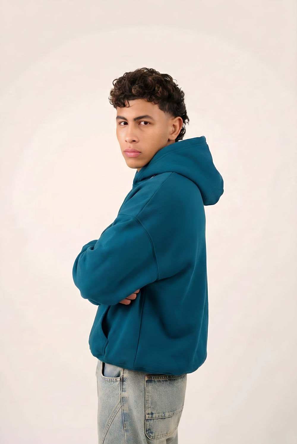 MULU Kids Classic Oversized Hoodie - Teal Blue
