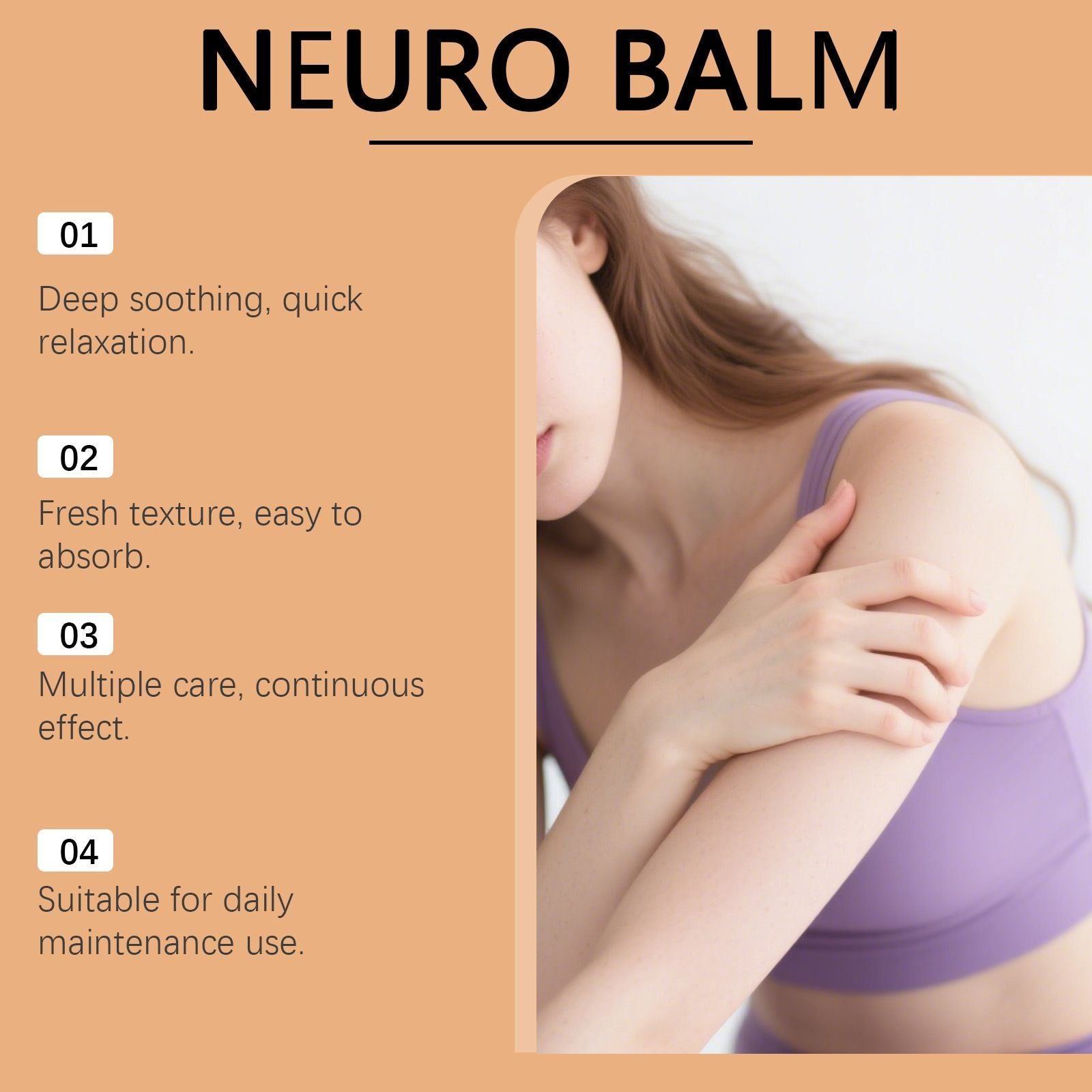 Natural Herbal Body Massage Balm, Daily Joint & Body Skin Care Rub Cream 50g