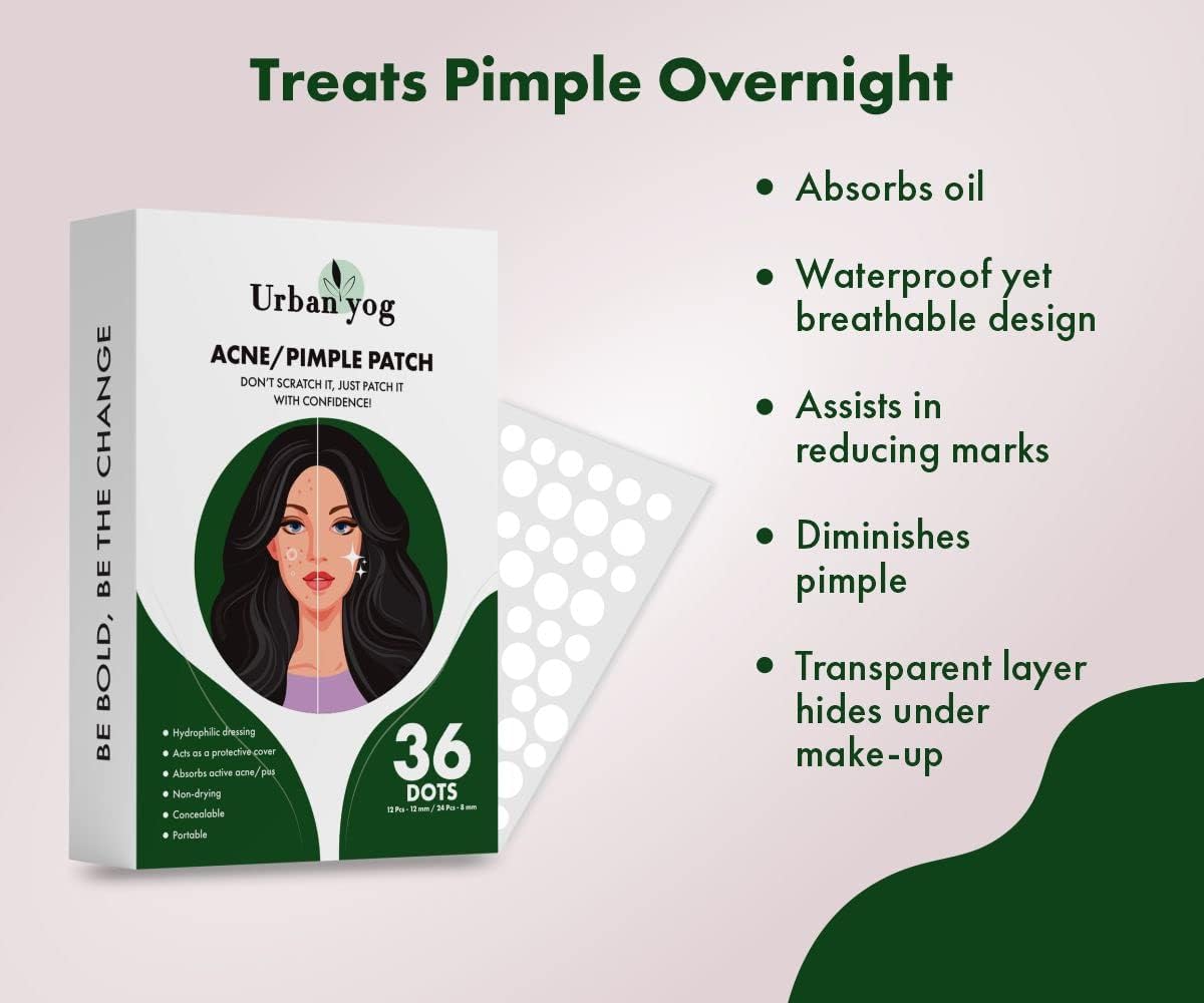 Urban Yog Acne Pimple Patch - 36 Invisible Facial Stickers