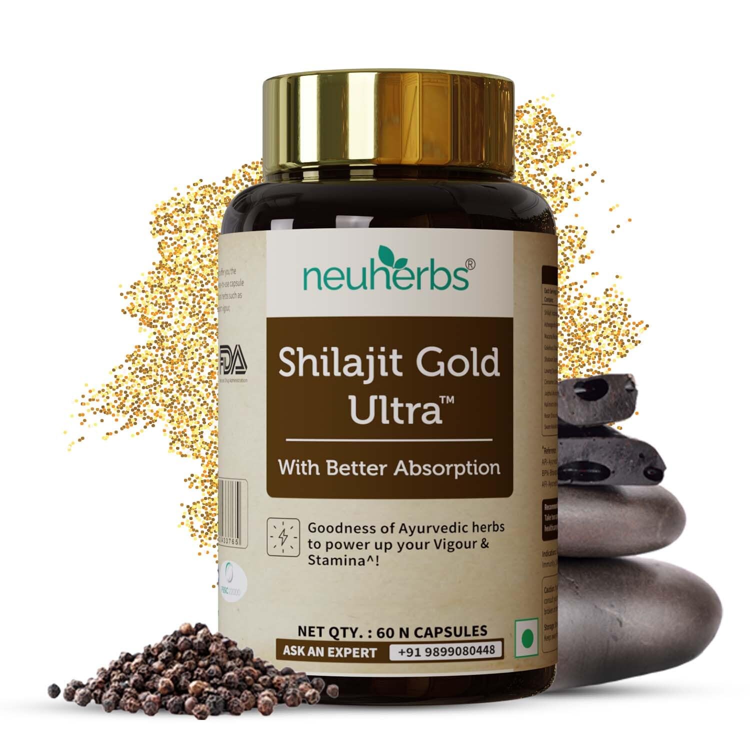 Neuherbs Shilajit Gold Ultra - 60 Capsules