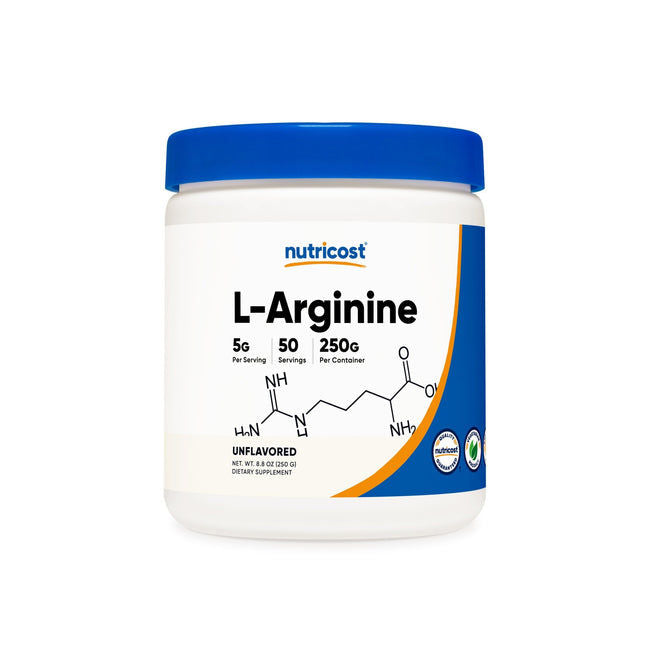 Nutricost Pure L-Arginine Powder (250g,5000mg Per Serving,50 Servings)