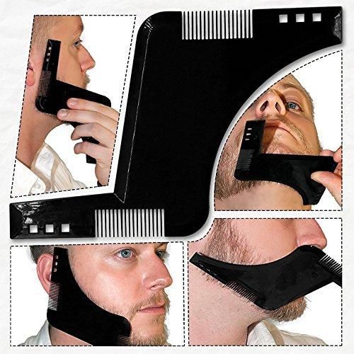 2 Pack Beard Shaping Comb Symmetric Beards Shaper Styling Trim Template Facial Hair Grooming Tool