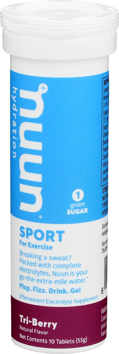 Nuun Act Sport Hydration (Tri-Berry Naturally Flavour) 10 effervescent Tablets (Dietary Supplement)