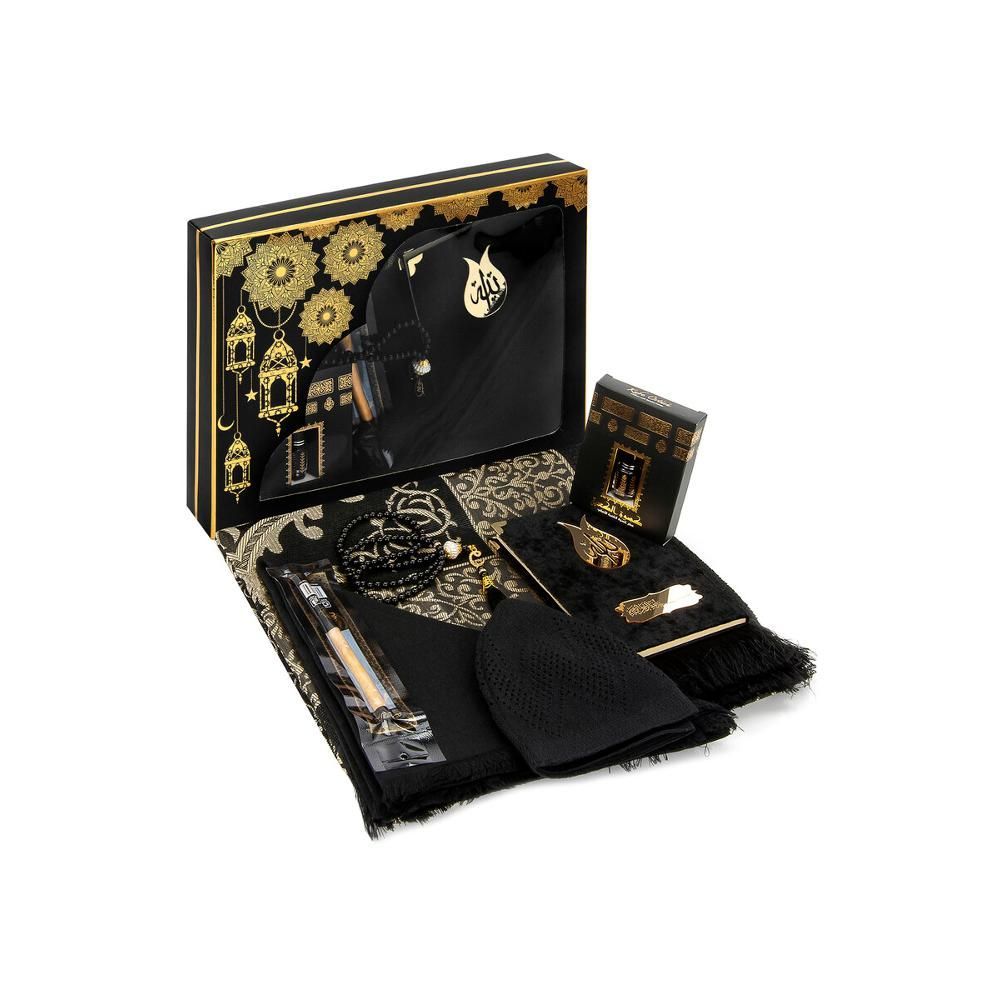 Holy Quran With Prayer Rug Set