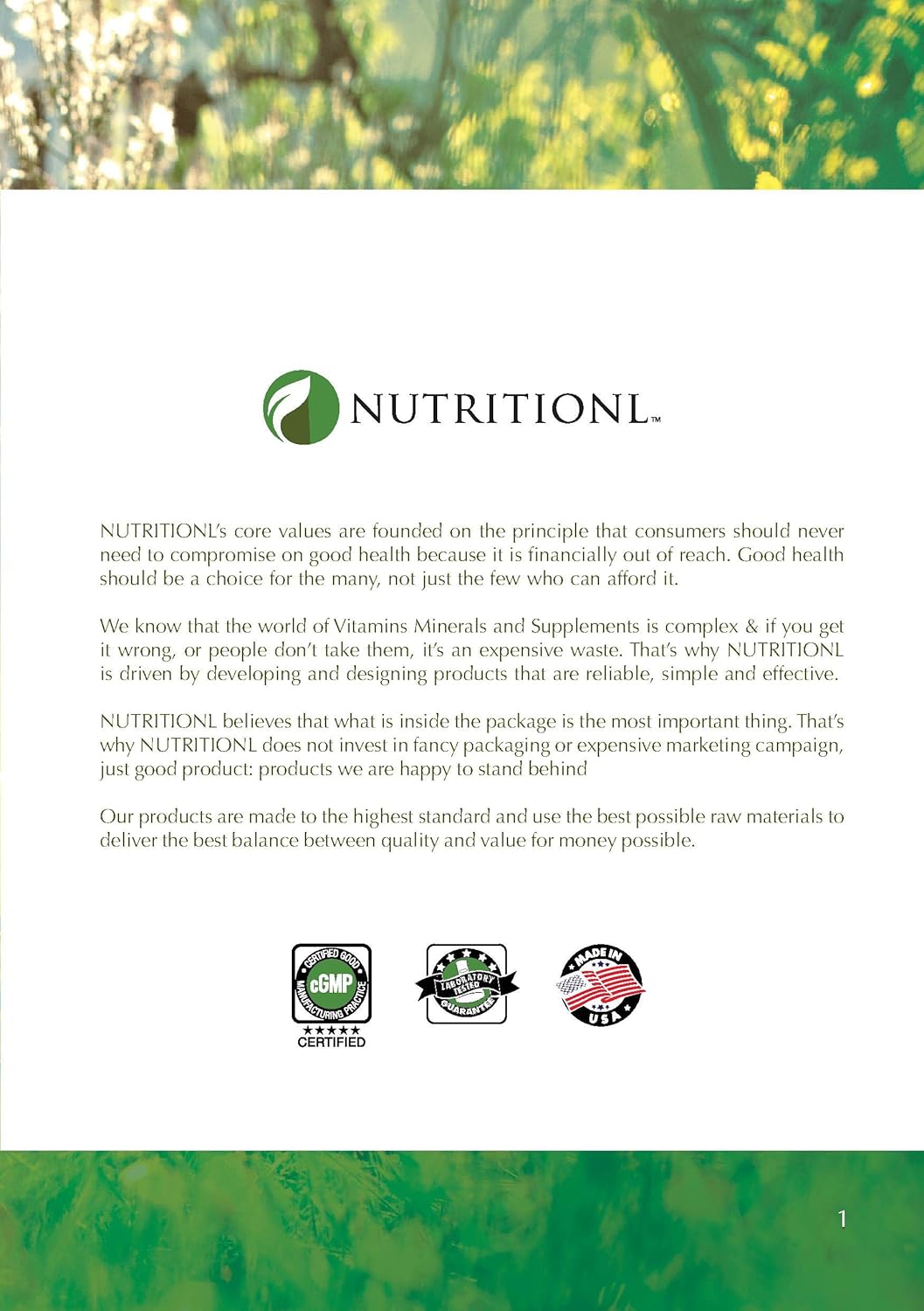 Nutritionl Apple Cider Vinegar Extra Strength 100 Tablets