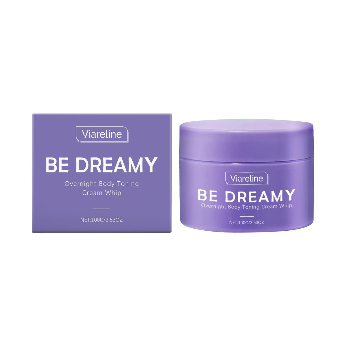 Viareline Be Dreamy Overnight Body Toning Cream Whip, 100g - Skin Firming & Moisturizing Body Care Cream for Daily Use