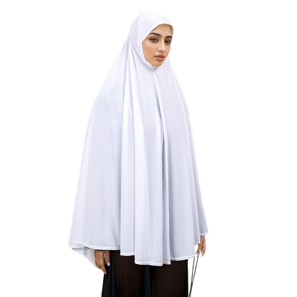 White Chiffon Instant Hijab Jilbab Headscarf for Women