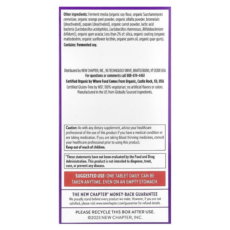 New Chapter Every Woman's one daily MULTIVITAMINS with Nutrients for Immune, Heart, Digestive & Energy Support 72 Vegetarian Tablets (Dietary Supplement) (Red)
