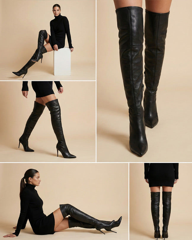 Stuart Weitzman Over-the-Knee black Ultrastuart 100