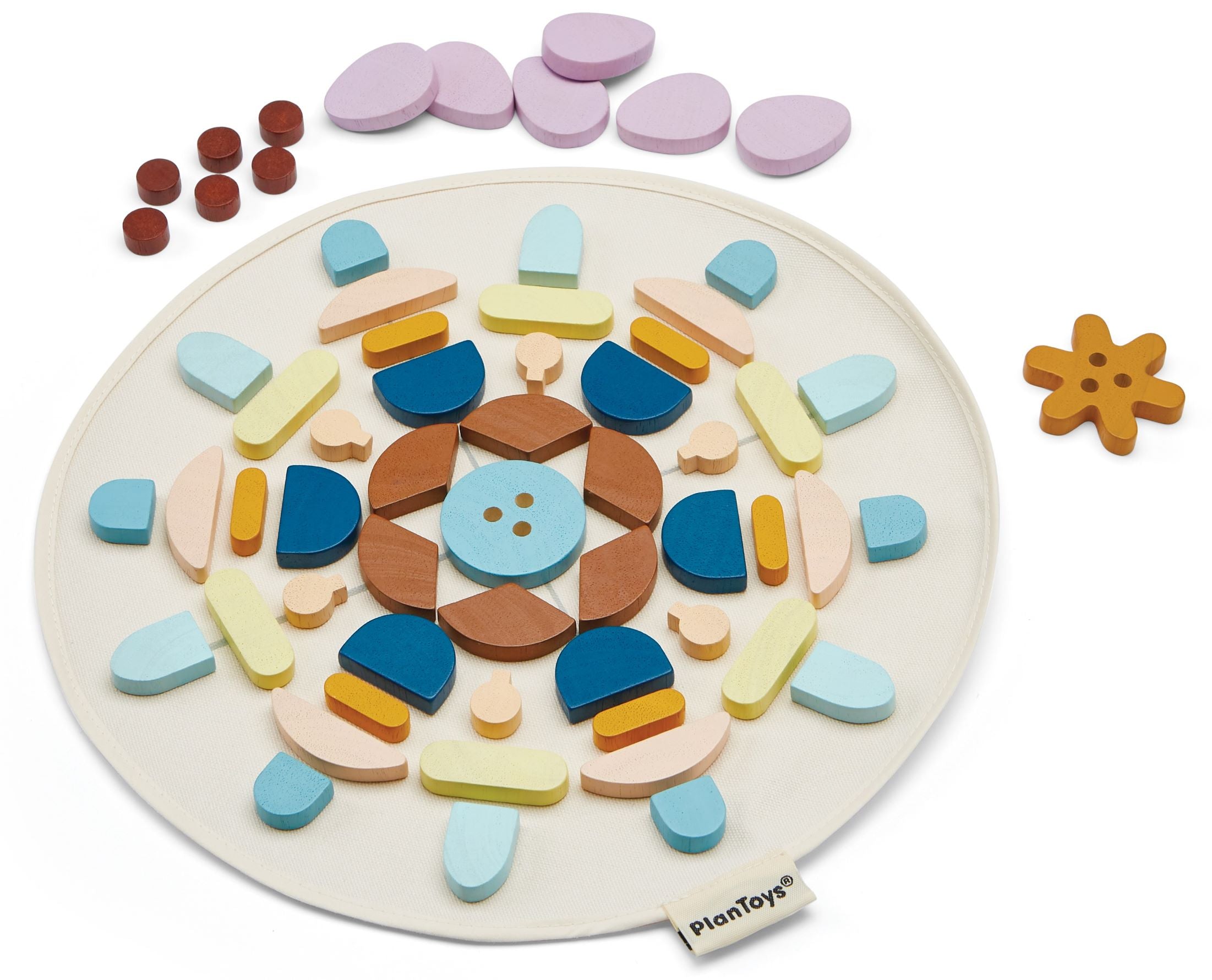 PlanToys Mandala — Wooden Pattern Building Set