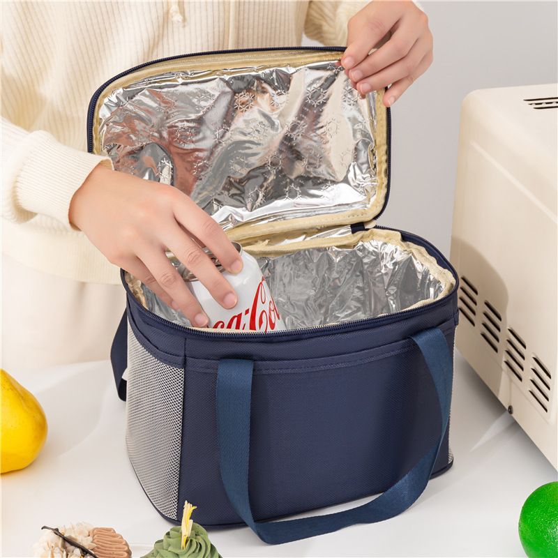 Reusable Insulated Lunch Bag Thermal Food Storage Tote with Aluminum Foil Lining for Work and Picnic