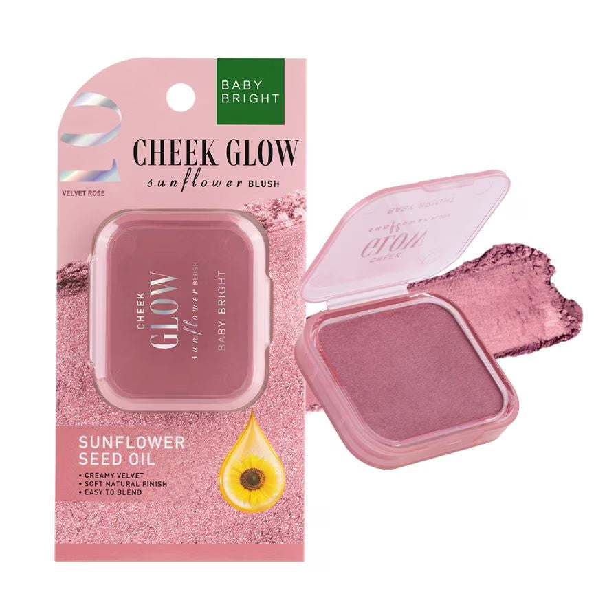 CHEEK GLOW SUNFLOWER BLUSH 5.2G BABY BRIGHT (M) 01 VELVET ROSE