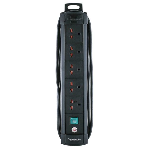 BRENNENSTUHL 1156007135 EXTESION 5WAY BLACK 3MTR