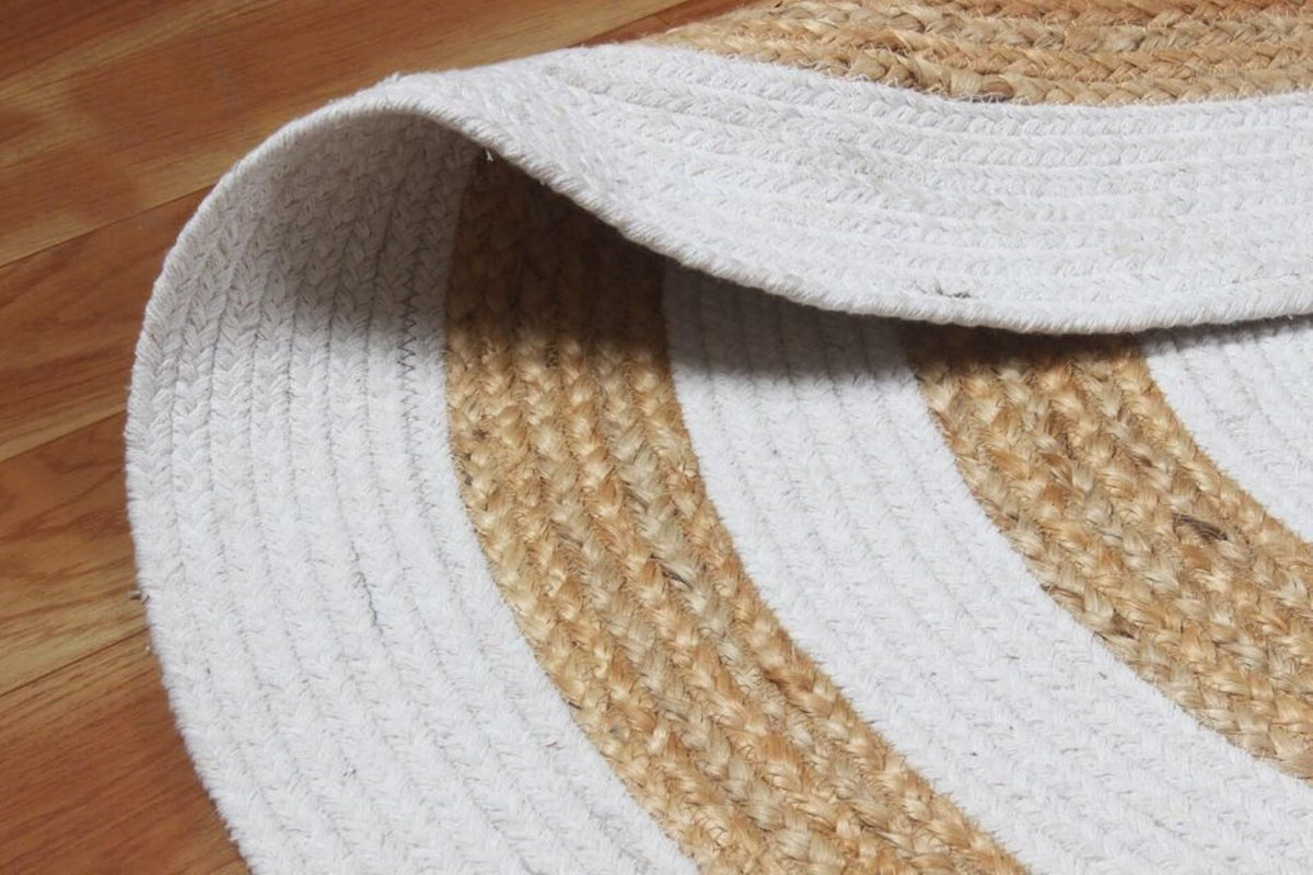 AIESY®  Beautiful Reversible Geometric Pattern Jute Ideal Rug