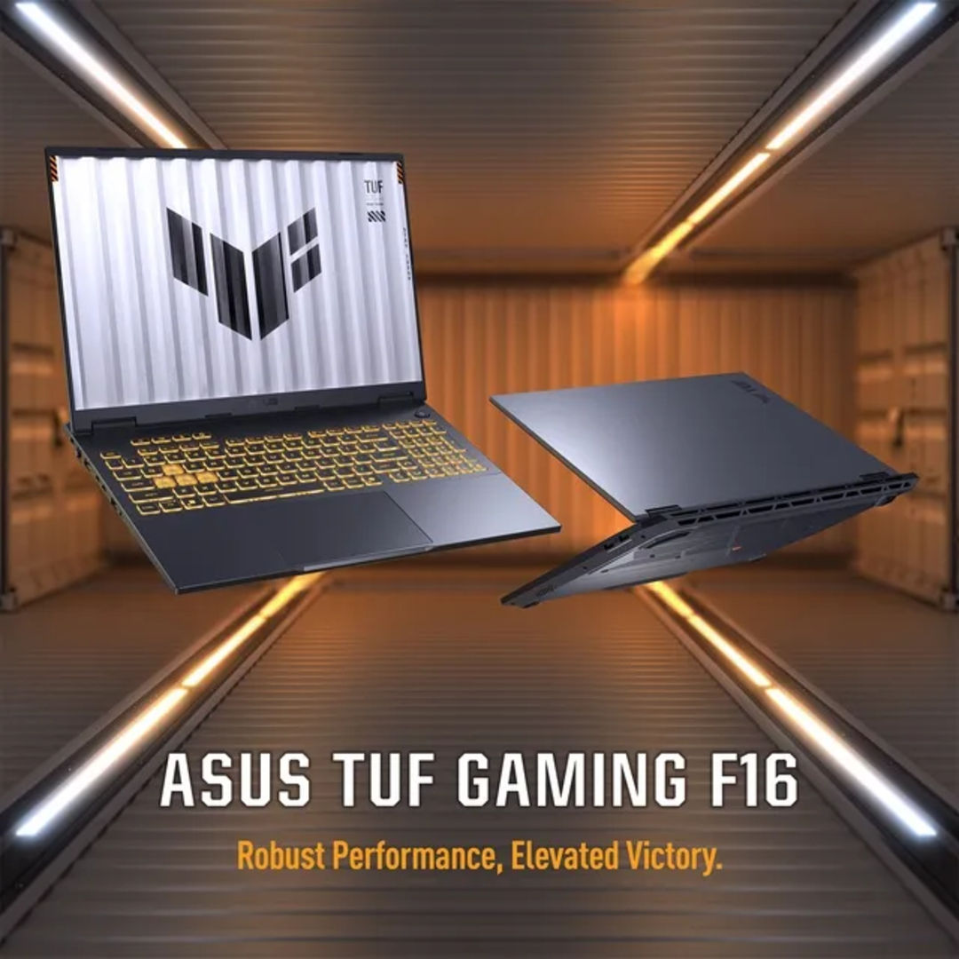 ASUS TUF Gaming F16 Gaming Laptop, NVIDIA RTX 5060 8GB, Intel Core i7 14650HX, 16GB RAM, 1TB SSD, 16inch, 165Hz, 1920 x 1200, WUXGA Display