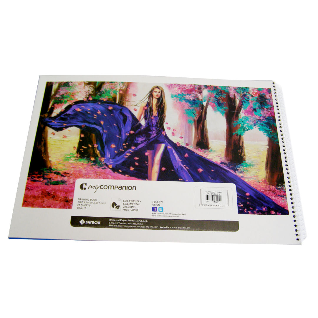 Shrachi A3 Colour Drawing Book, 20 Sheets, Hardback