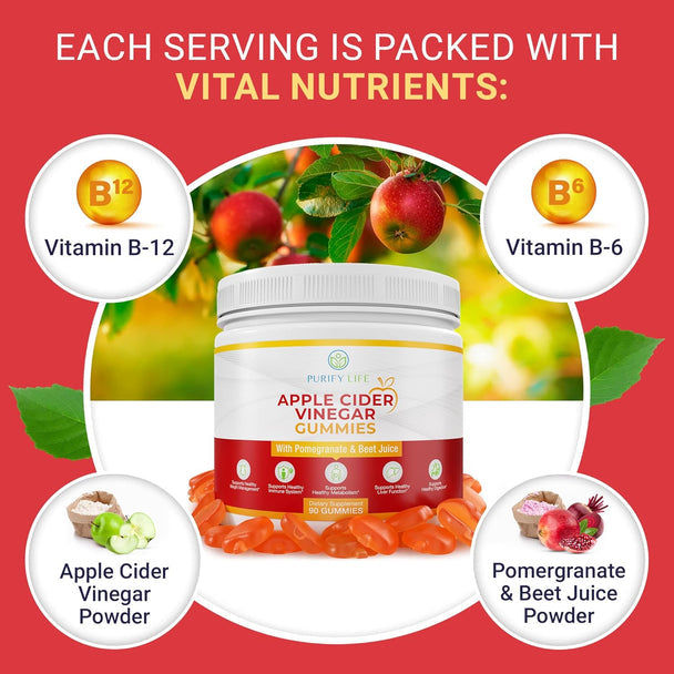 Purify Life Apple Cider Vinegar Gummies 90
