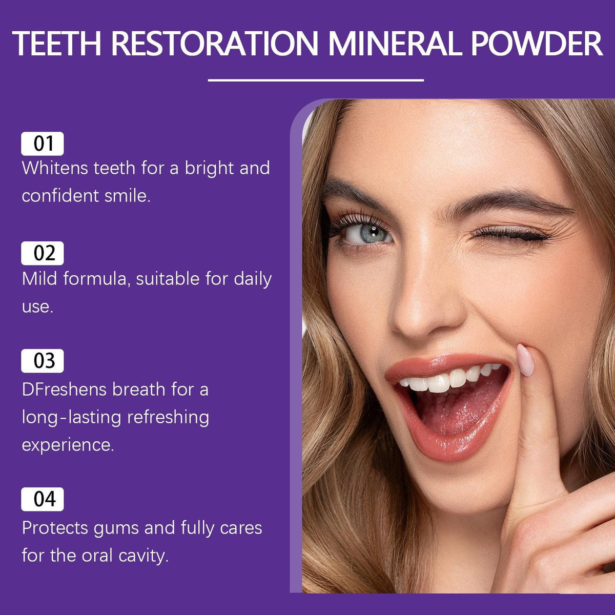 Purple Teeth Whitening Powder 50g