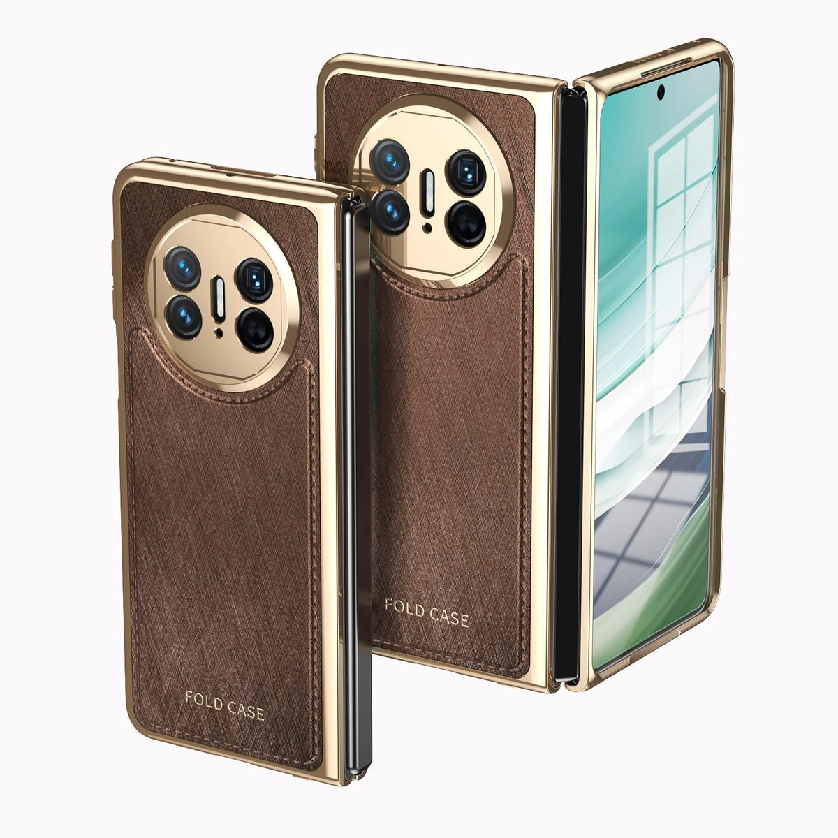 Plating Silver Brocade Case For Huawei Mate X5