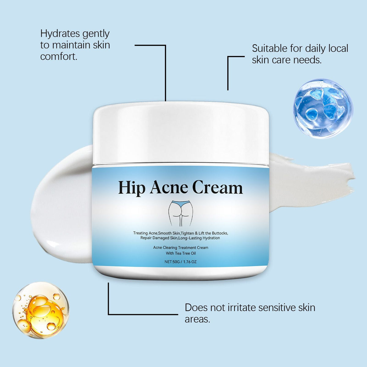 Butt Firming Cream Hydrating Smoothing Body Care 50g