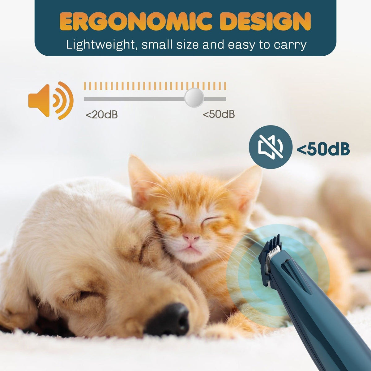 Pet Foot Hair Trimmer with LED Light