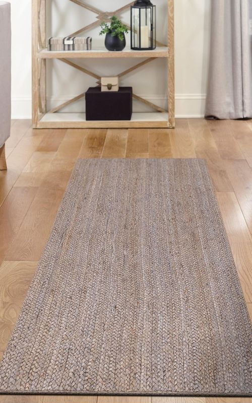 Handmade Braided Natural Jute Grey Floor Area Runner Rug,Floor Carpet Rug For Home Decor