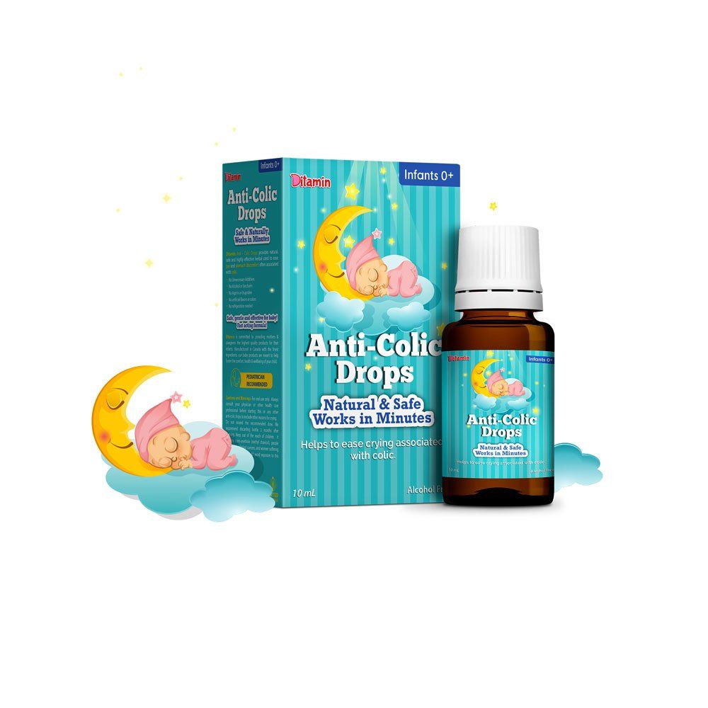 Ditamin Anti-Colic Infants Drops With Natural &amp; Safe For Gas Relief- 0M+ 10ml
