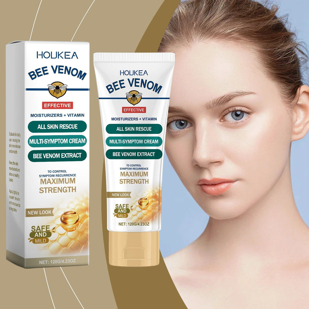 Bee Venom Acne Repair Cream, Deep Moisturizing, Gentle Skin Care, Clear Acne, Nourishing, Smooth Skin ,120g