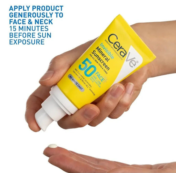 CeraVe Invisible Mineral Sunscreen SPF 50